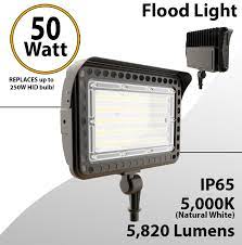 Led Flood Light 50w 5000k With Knuckle