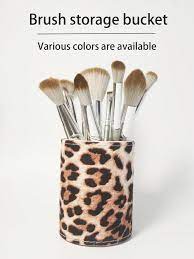 1pc leopard print pu makeup brush