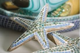 3 Piece Mosaic Star Fish Wall Decor Set