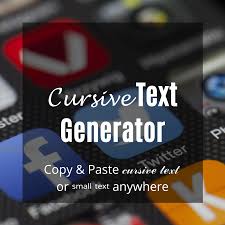 cursive text generator 𝒲𝓇𝒾𝓉ℯ 𝒾𝓃