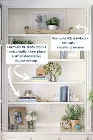 simple formulas for styling bookshelf decor