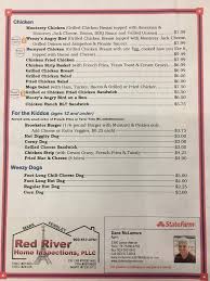menu of weezy s restaurant blossom tx