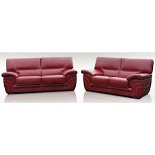 Red Leather Sofa Suite