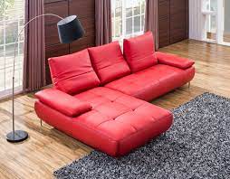 red italian leather sectional sofa