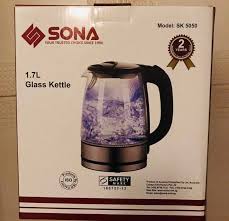 Sona 1 7l Glass Electric Kettle With