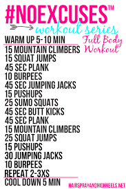 Noexcuses Workout Series Full Body Workout 5 Hairspray
