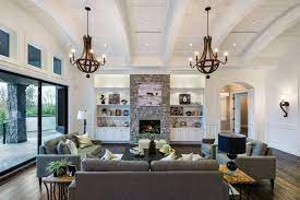 decorate living room with high ceilings