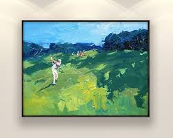Golf Painting On Canvas Original Art