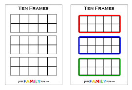 free printable 10 frame templates