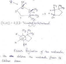 Fischer projections are abbreviated structural forms that allow one to convey valuable stereochemical information to a chemist (or biochemist) without them having to draw a more detailed 3d structural representation of the molecule. Solved Draw Fischer Projection Of 1s 2s 2 3 3 Trimethyl Cyclopentanol Course Hero