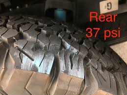 Tire Pressure Chalk Test Bfgoodrich Ko2 265 70 16 2014