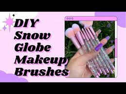diy glitter snow globe makeup brushes