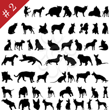 dog silhouettes 508743 clipart