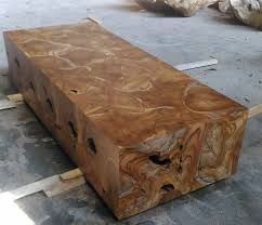 teak root coffee table rectangular
