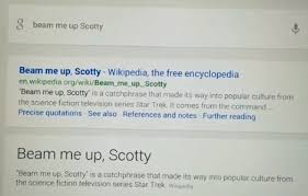 google now beam me up scotty easter egg