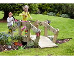 wooden outdoor playground troll bridge