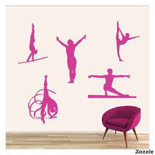 Gymnast Wall Decal Wall Decals Pink Walls