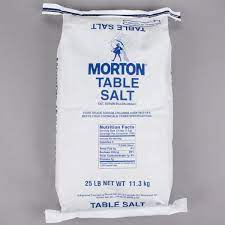 morton 25 lb bulk non iodized table salt