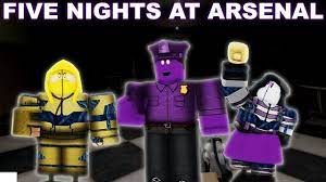 Upon entering the code will activate a disturbing laugh, now players. All 5 Nights Arsenal Wins And Skins Roblox Youtube