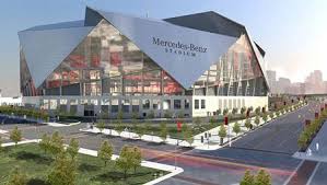 Mercedes Benz Stadium Stands Tall In Front Of The Atlanta
