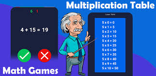 multiplication table math game for