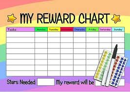 Reusable Behaviour Reward Chart Rainbow Free Star Stickers