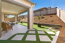 Grass And Pavers Backyard Design Ideas