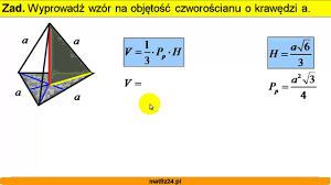 Jak wyprowadzić wzór na objętość czworościanu - Matfiz24.pl - YouTube