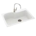 White single bowl kitchen sink