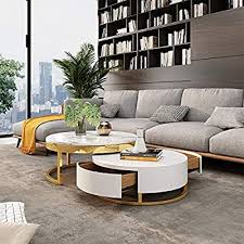 Great savings & free delivery / collection on many items. Buy Homary White Round Coffee Table With Storage White Faux Marble Nesting Coffee Table With Rotatable Drawers Online In Australia B085rh3hqk