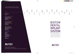 Biotem Dental Implant System Biotem Co Ltd Pdf Catalogs