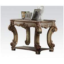 Acme Vendome End Table In Gold Patina 83001