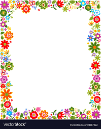 Floral Border Frame Background Royalty Free Vector Image