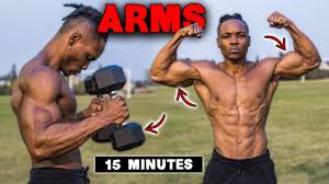 15 minute lightweight dumbbell arms