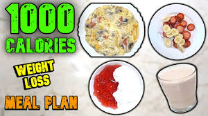 1000 calorie meal plan for weight loss