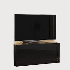 Explore 23 listings for black corner cabinet furniture at best prices. High Gloss Black Corner Tv Cabinet 110cm With Wireless Phone Charger And Led Mood Lighting Tv Media Units