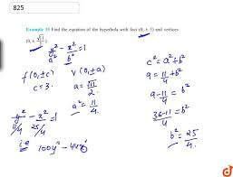 find the equation of the hyperbola with