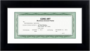 core art 5x10 business license frame in