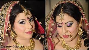 bridal makeup and hairstyle blue and