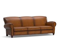 Manhattan Leather Sofa Pottery Barn