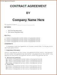 Letter Of Agreement Template Between Two Parties Contract Format