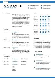 Project Manager Cv Template Construction Project Management