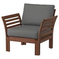 It's durable, comfortable, and modern. Applaro Armchair Outdoor Brown Stained Froson Duvholmen Dark Grey Ikea