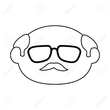 Cartoon brown and white lines vector illustration graphic design. Old Man Face Icon Vector Illustration Graphic Design Royalty Free Cliparts Vectors And Stock Illustration Image 80723537