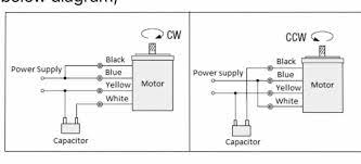 4 pole single phase ac motor wiring