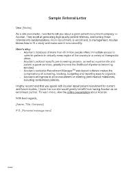 Referral Cover Letter Examples Cover Letter Sample Referral Cover