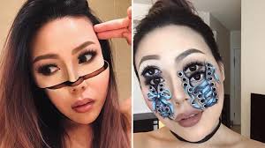 insram makeup artist creates optical