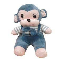 grey and cream uni plush monkey toy