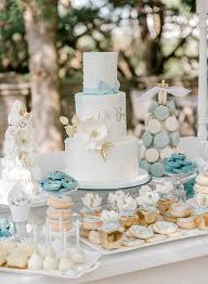 This shower has so many darling ideas that would work really well for not only a baby shower, but for a garden birthday party, bridal shower, or garden playdate. Pastel Blue Garden Baby Shower Inspired By This Baby Shower Sweets Elegant Baby Shower Outdoor Baby Shower