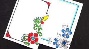flower border design drawing designs